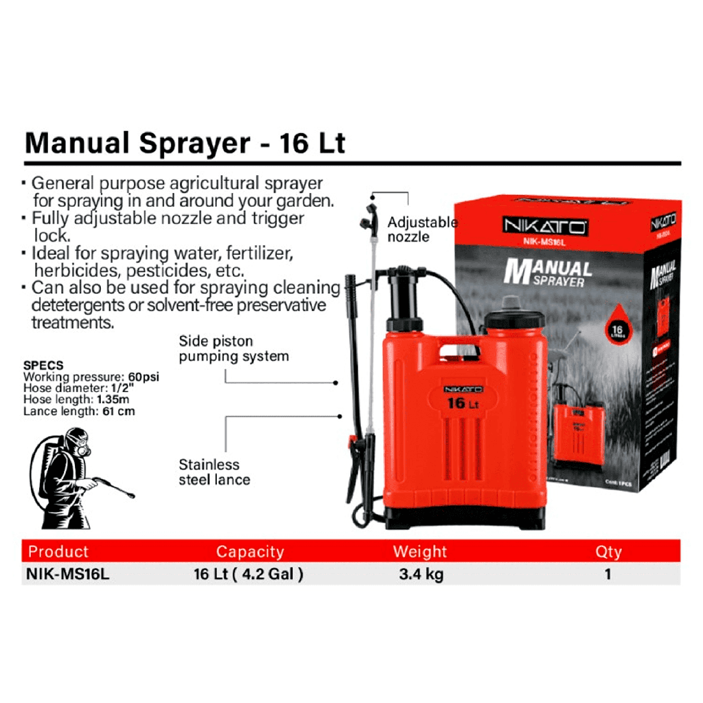 Fumigadora Manual Nikatto16lts 