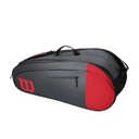 Bolso de Tenis Wilson Team 6Pk Rojo/Gris