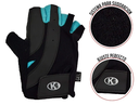 Guantes para Pesas K6 Energetic sin Muñequera Turquesa