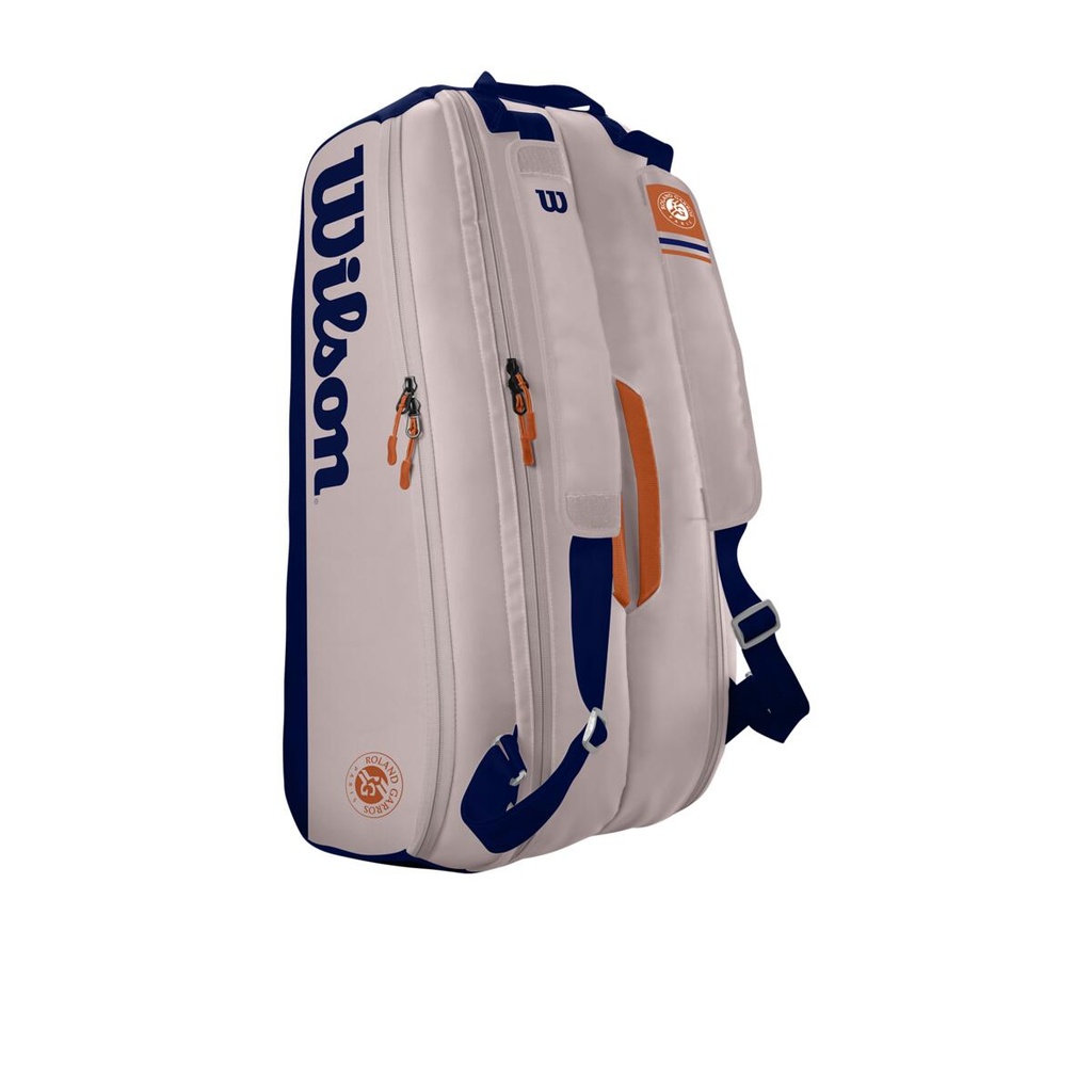 Bolso de Tenis Wilson Roland Garros Premium 9Pk (Blanco / Azul Nav)