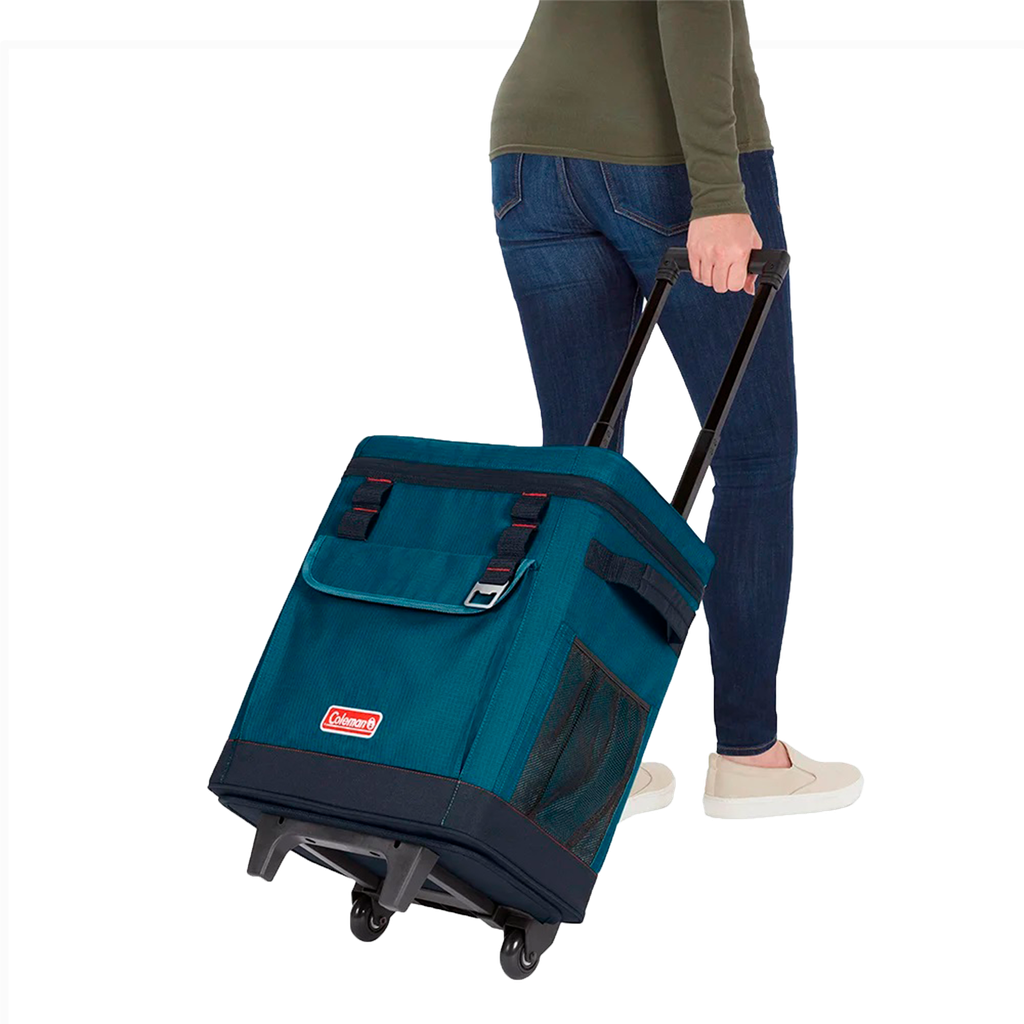 Bolso Termico con ruedas Coleman capacidad 42 latas Azul/Negro