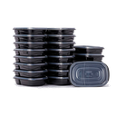Set de 10 Recipientes con tapa (3,7C) Negro Rubbermaid