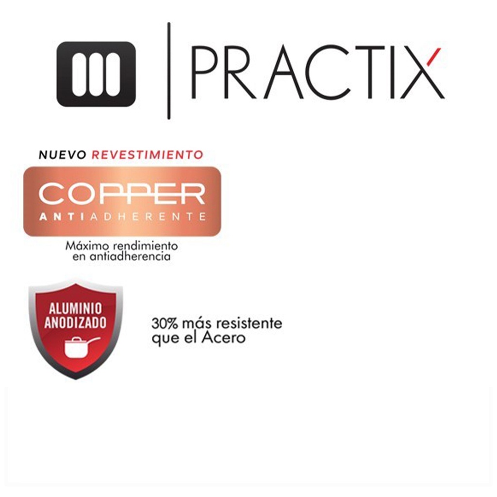 Sartén Wok Practix Magefesa Aluminio Anodizado 28 Cm