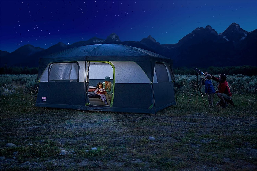 Carpa Coleman Signature Prairie Breeze™ para 9 personas Gris/Verde
