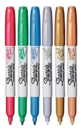 Metallic Sharpie Tx6 (O/P/B/Z/R/E)