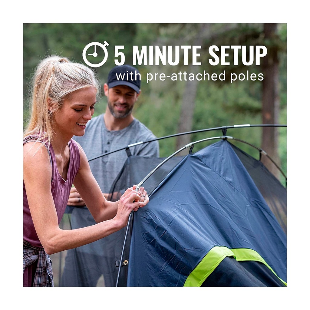 Carpa Coleman Dark Room Skydome para 4 personas Azul con Verde