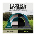 Carpa Coleman Dark Room Skydome para 4 personas Azul con Verde