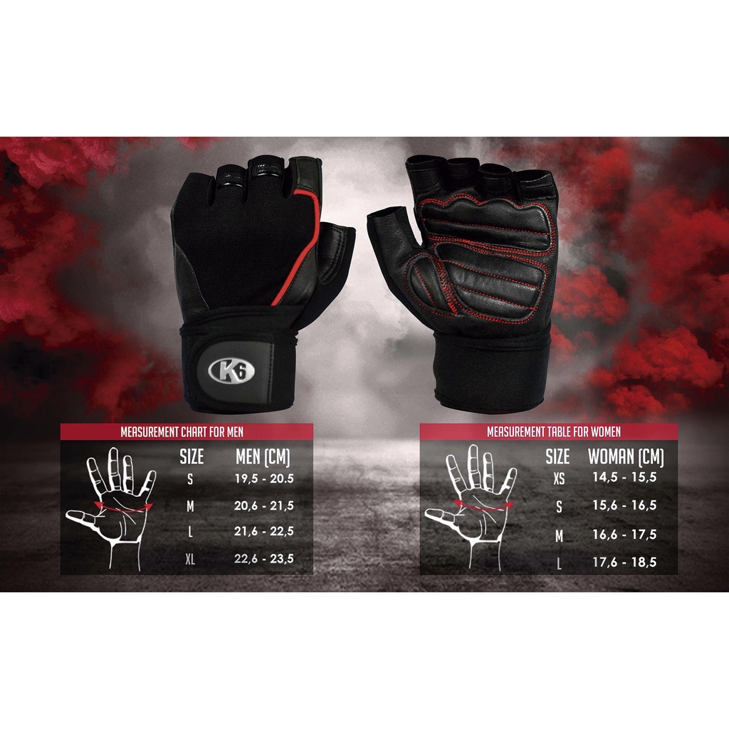 Guantes para Pesas K6 Ice Border Naranja