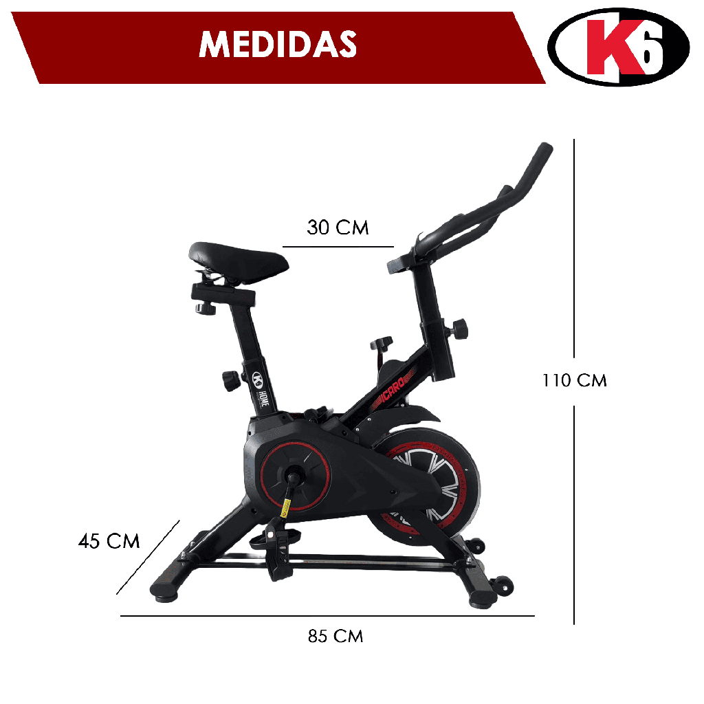Bicicleta Spinning  K6 Fitness Estática Gimnasio