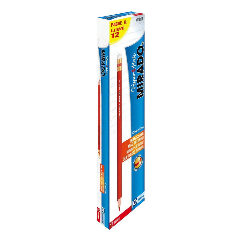 Lápiz Rojo Paper Mate Mirado 12 Unidades