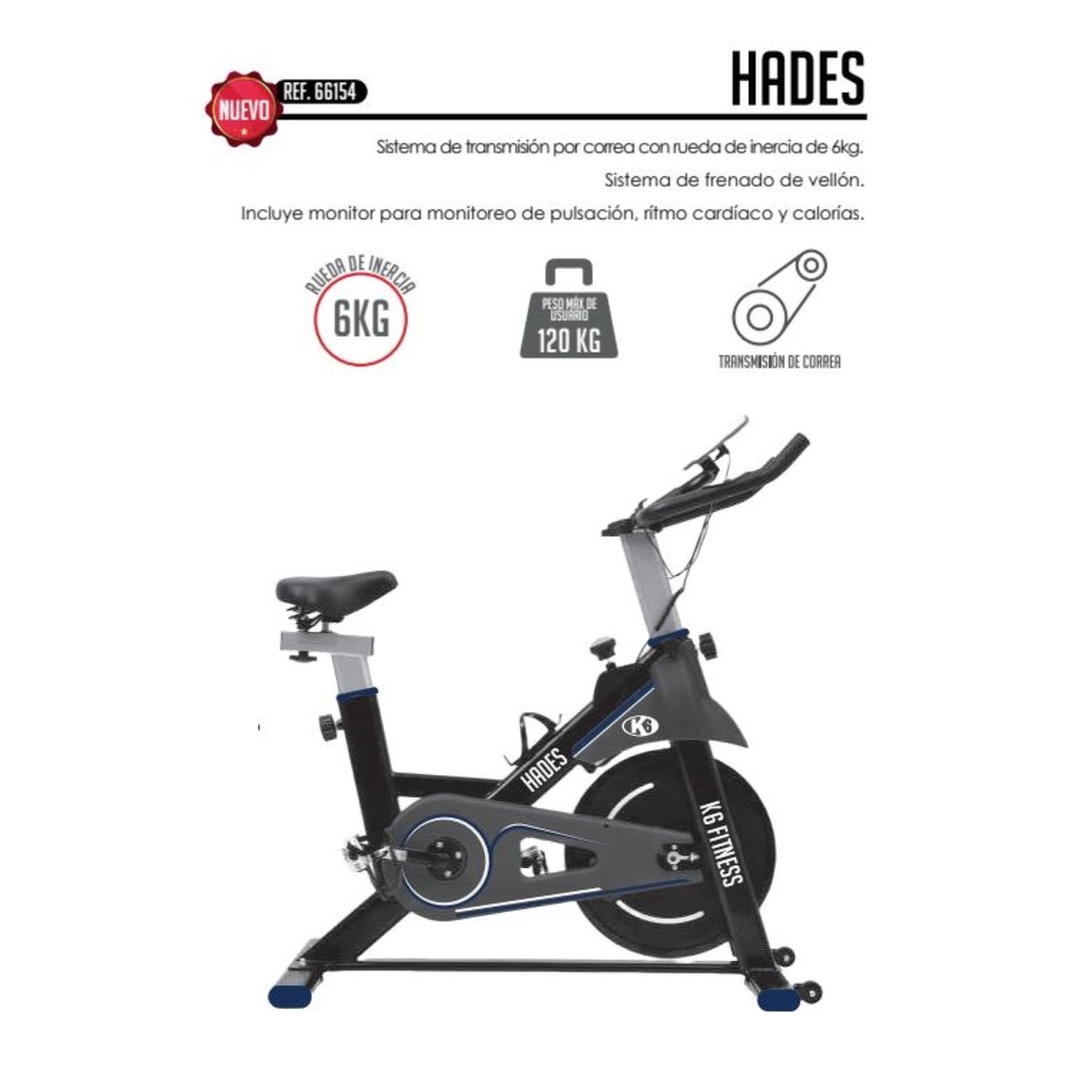 Bicicleta de Spinning K6 Hades