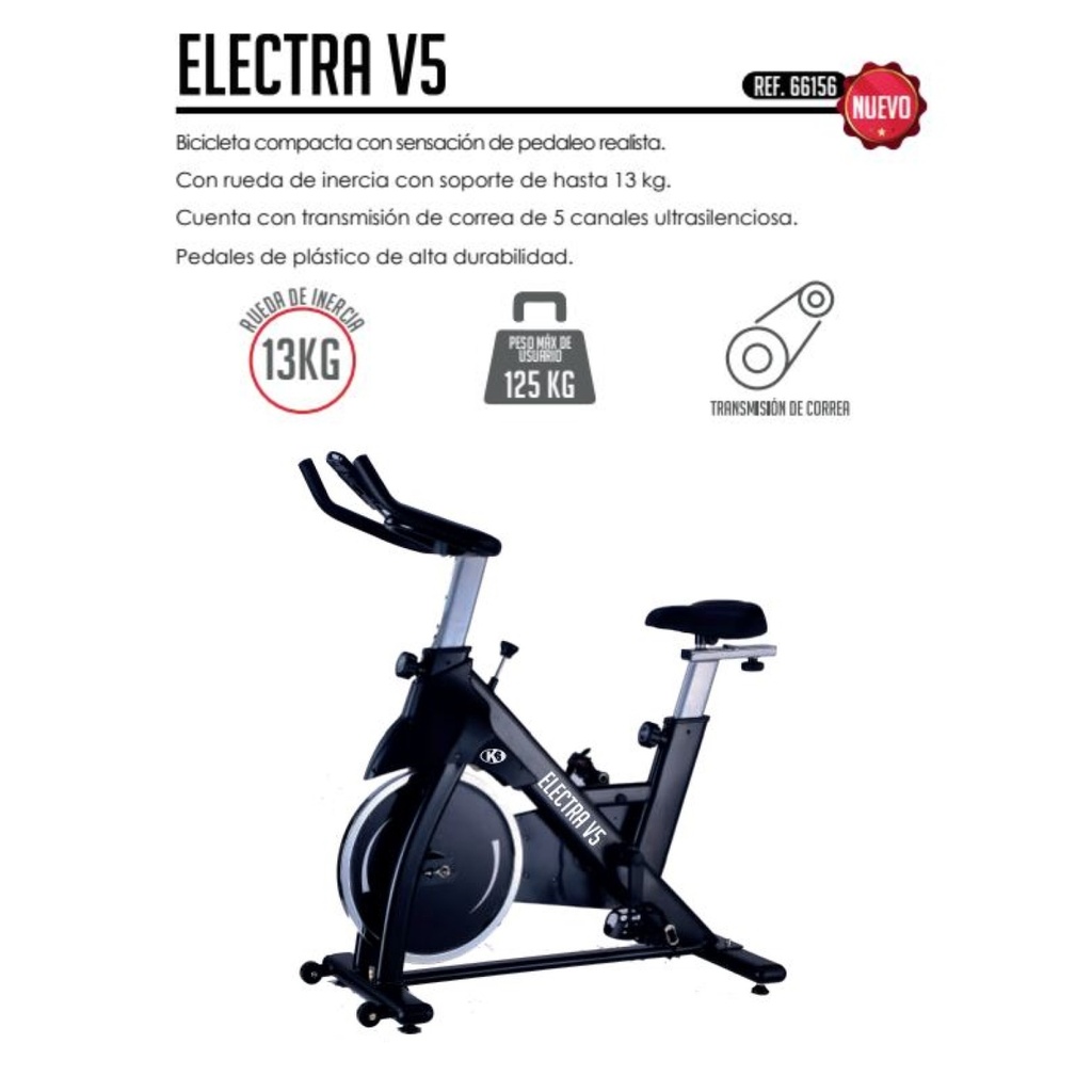 Bicicleta de Spinning K6 Electra V5