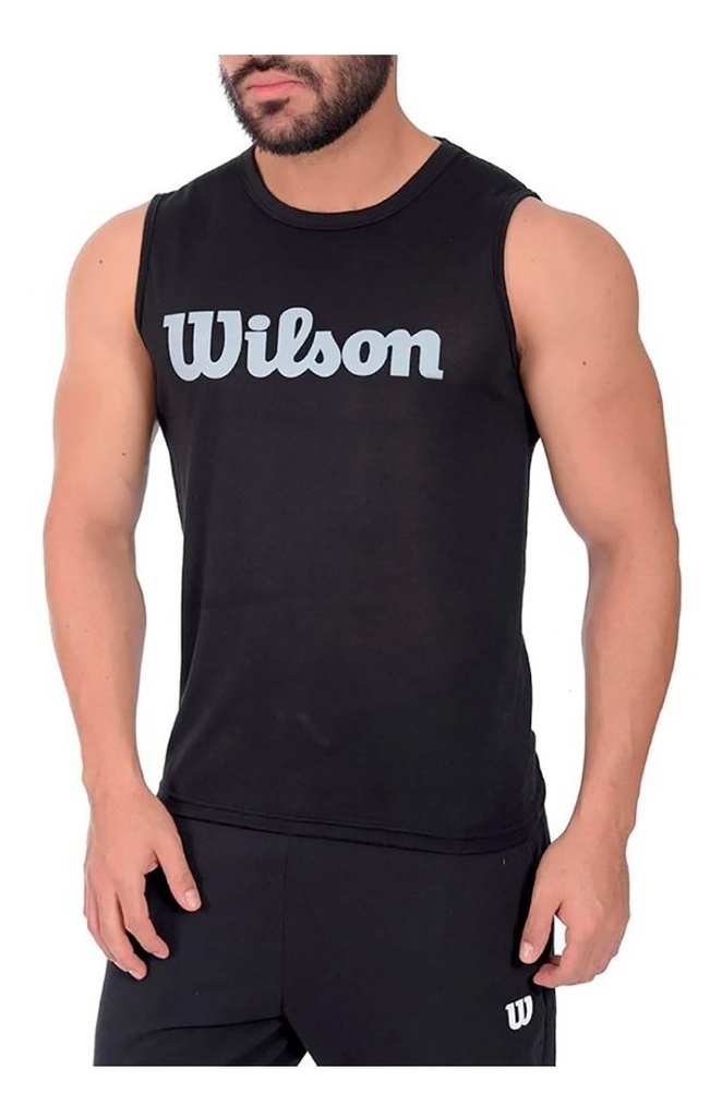 Playera Wilson Polyspun S/M Caballero Negro
