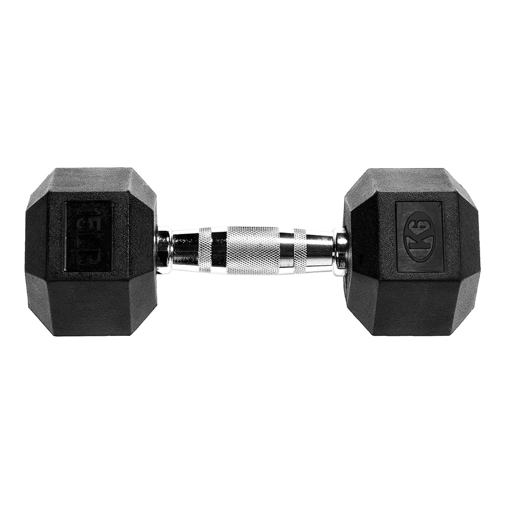 Mancuerna Pesa GYM Hex Encauchetada (15 lb) K6