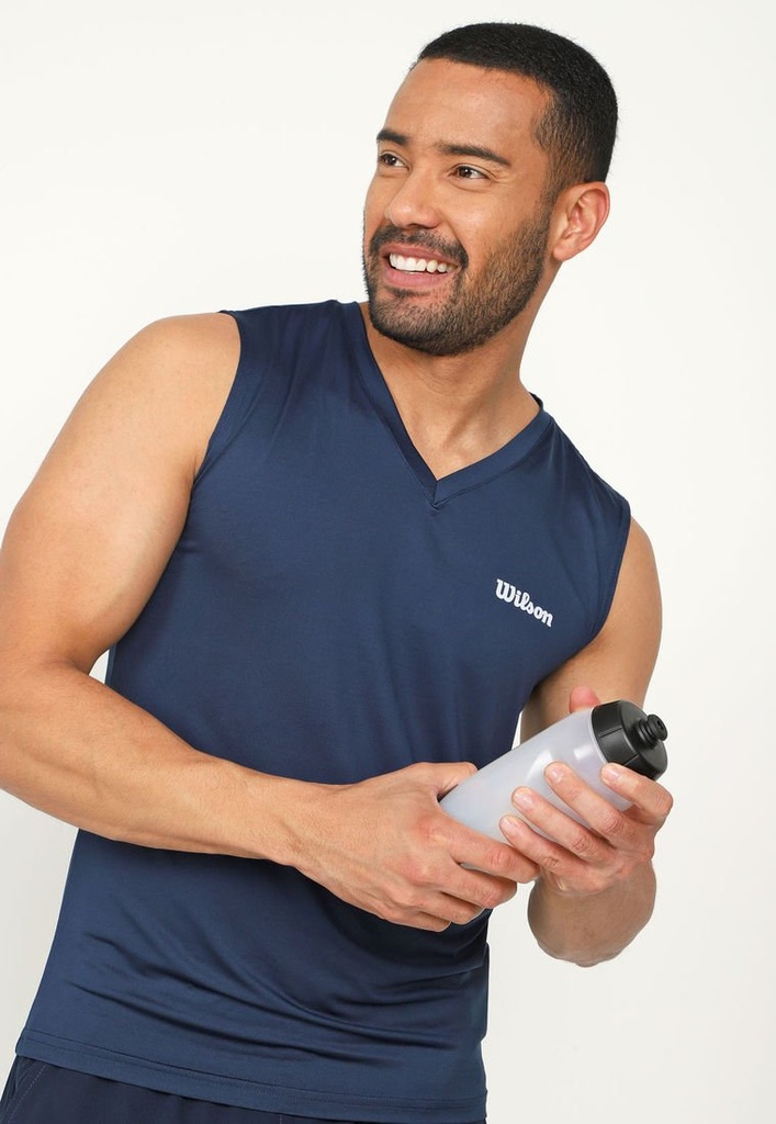Playera Wilson Sin Mangas Ultra Light Azul Marino