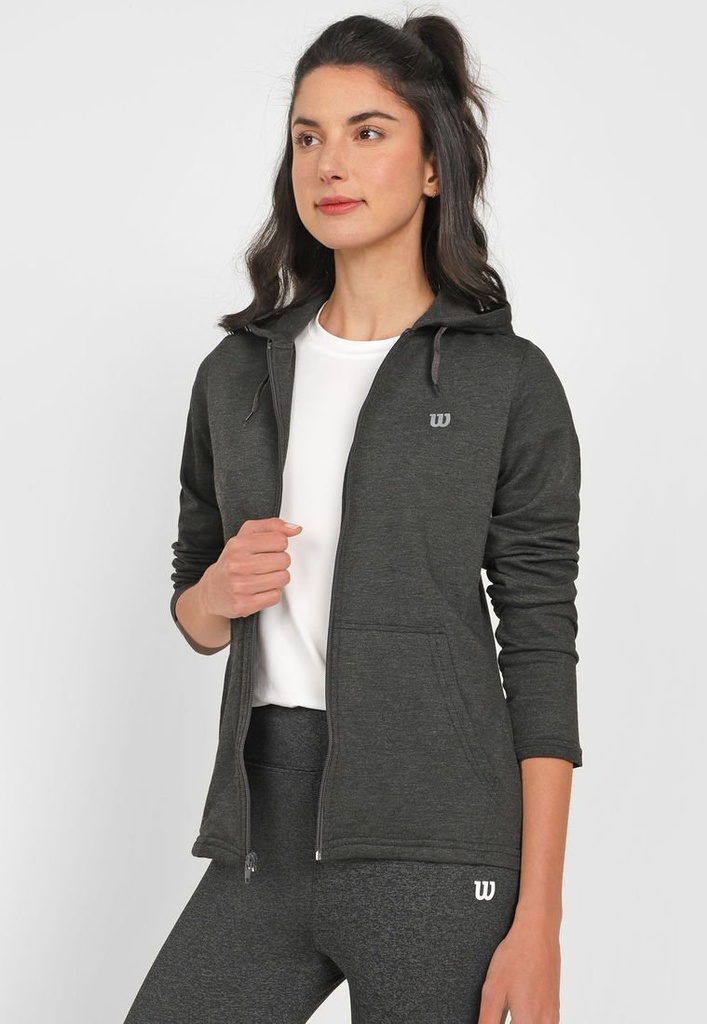 [WT98402] Buzo Con Capota Wilson C/R French Terry Dama 98395 Gris (L)