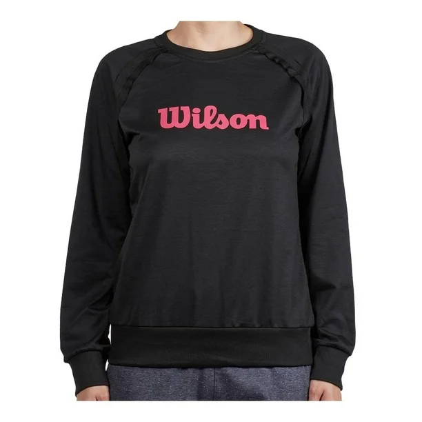 [WT98525] Sudadera Wilson C/R French Terry Dama Negro (L)