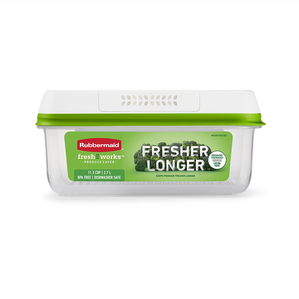 Envase Rubbermaid Freshworks Largo de 11.3C/2.7L