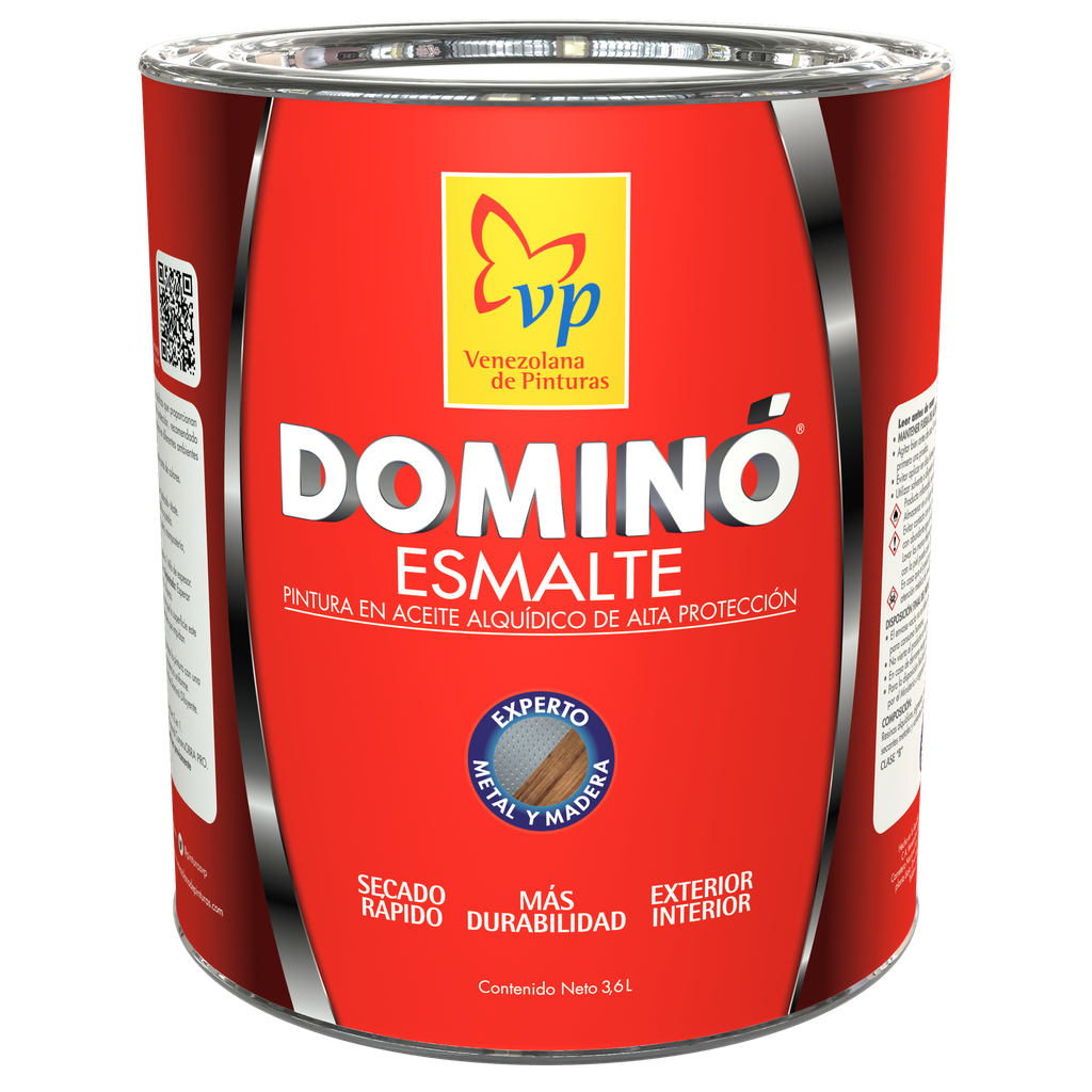 Pintura Domino Esmalte Wengue Satinado 1/4 Galon