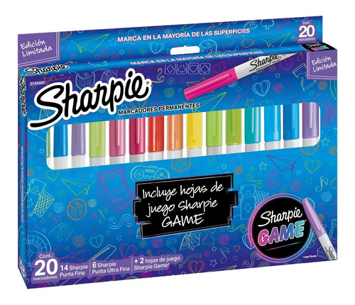 Marcador Sharpie Game Pack 20CT + CARDS