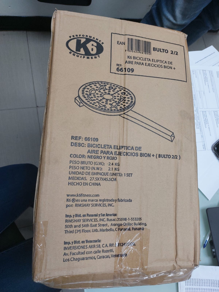 Bicicleta Eliptica de Aire K6 para Ejericicos Bion+ (Bulto 2/2)