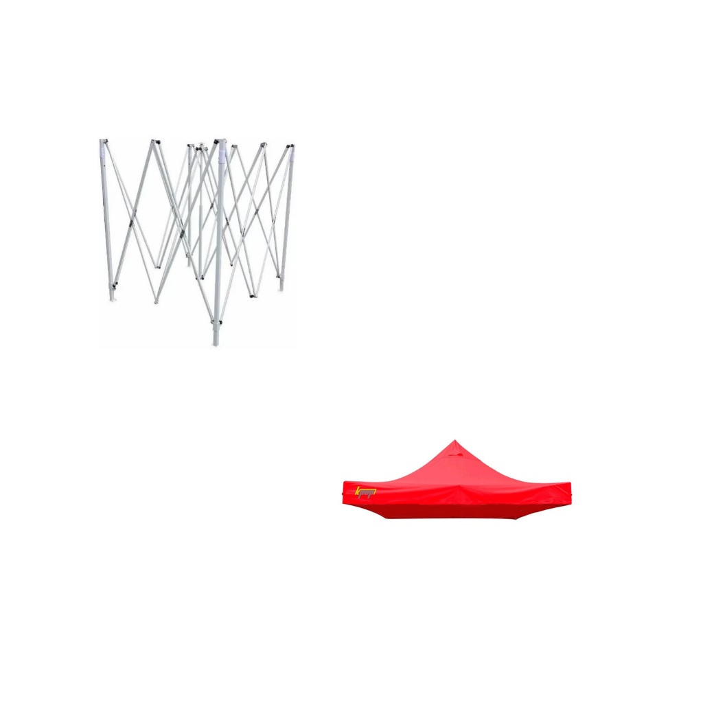 Marco de Hierro para Toldo 16Kg K-Pop 3x3 m + Tela Premium para Techo de Toldo de Hierro K-Pop 3x3 m (AZUL) (copia)