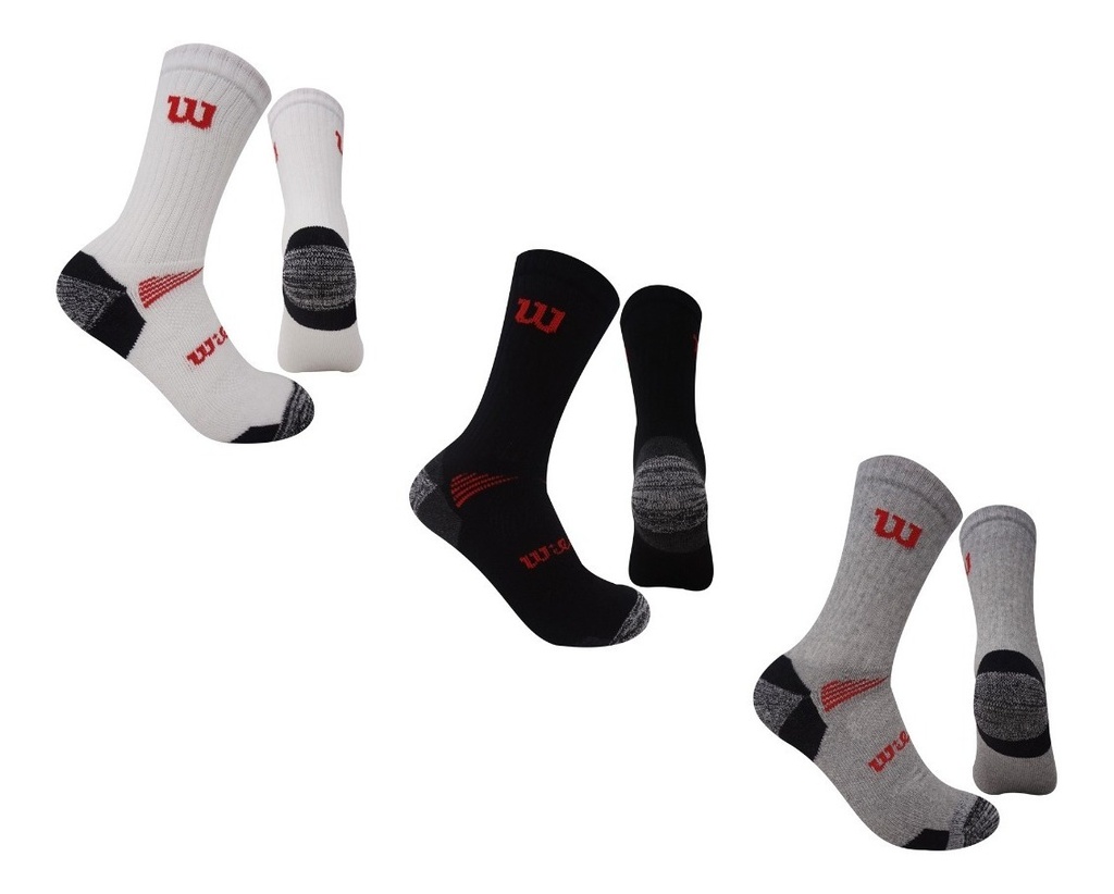 [C0908] Calcetin/Media larga deportiva de fibra sintetica Wilson Unisex X3 Surtido Unitalla (copia)