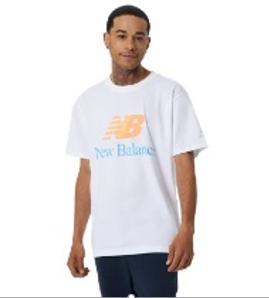 Camisa de hombre New Balance Essentials Celebrate Blanco