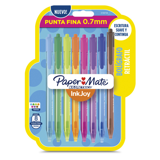 Bolígrafo Kilometrico 100 RT Punta fina Tx8 Surtidos