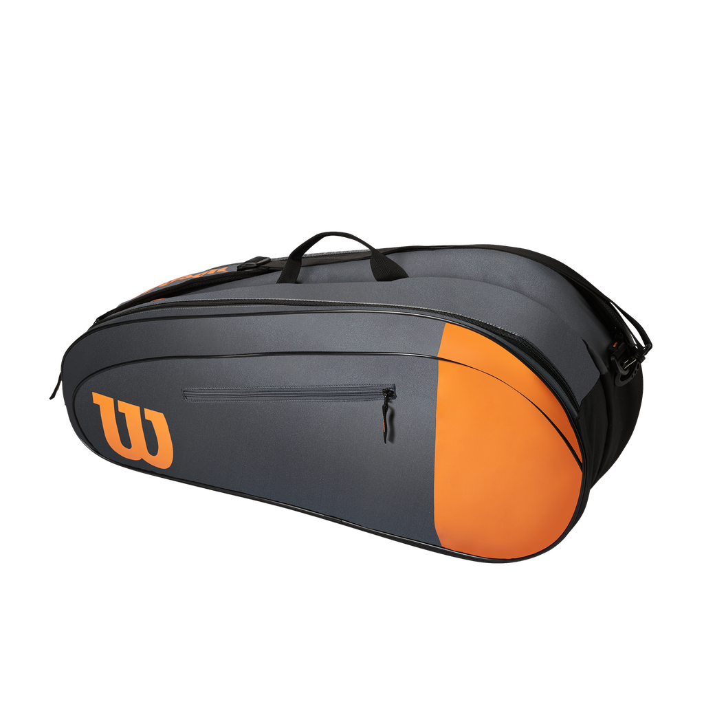 Bolso de Tenis Wilson Team X6 Gris Naranja