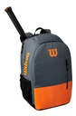Bolso de Tenis Wilson Burn Team Backpack Gris/Naranja