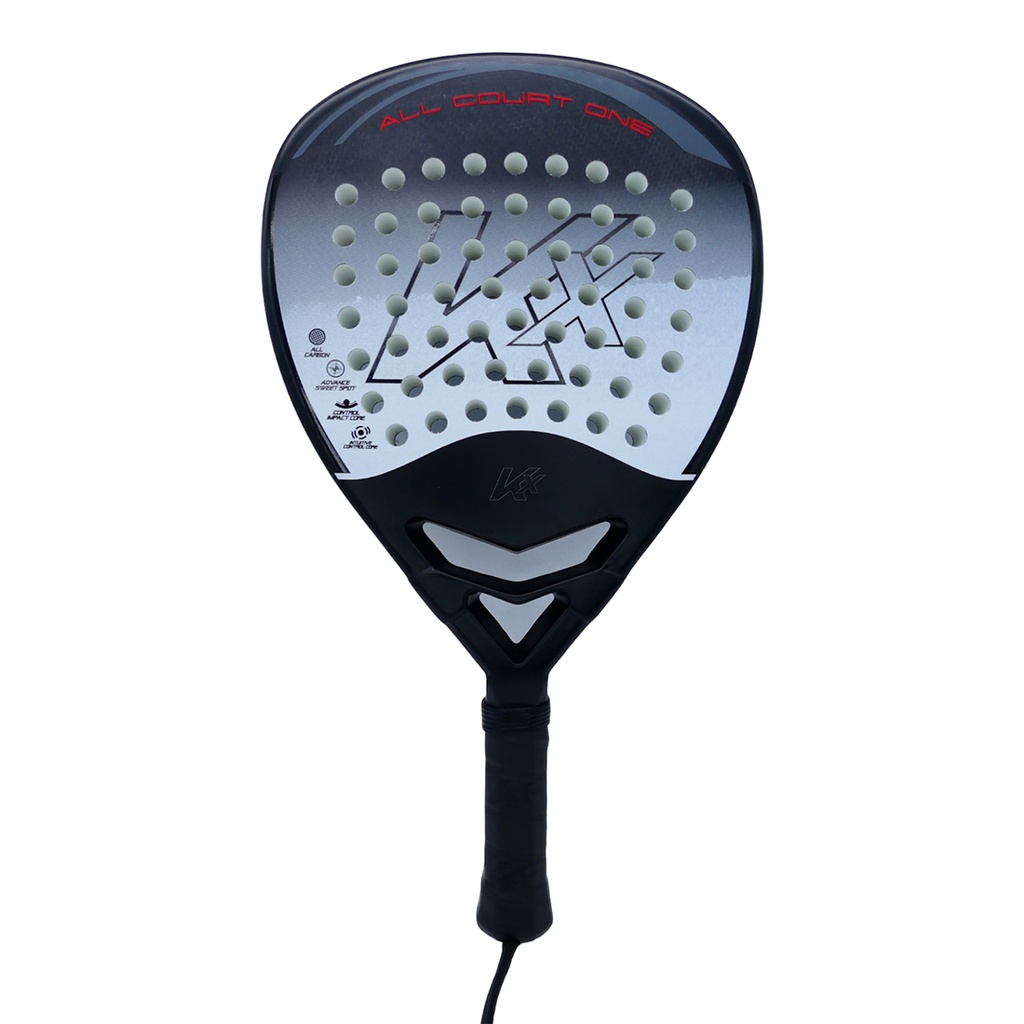 [69040] Raqueta pala de padel K6 Carbon All Court One KX (Gris y Blanco)