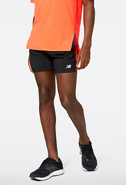 Short de hombre New Balance Accelerate 5 inch Negro/Naranja