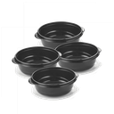 Set de 4 Recipientes con tapa (5,0C) Negro Rubbermaid