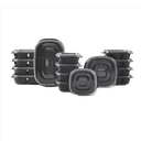 Set de 30 Recipientes con tapa diferentes tamaños Negro Rubbermaid