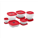 Set de 24 Recipientes con tapa distintos tamaños Easy Find Rubbermaid