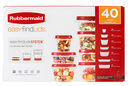 Set de 40 Recipientes con tapa distintos tamaños Easy Find Rubbermaid