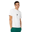 Camiseta de Hombre New Balance Hoops Essentials Fundamental Blanco