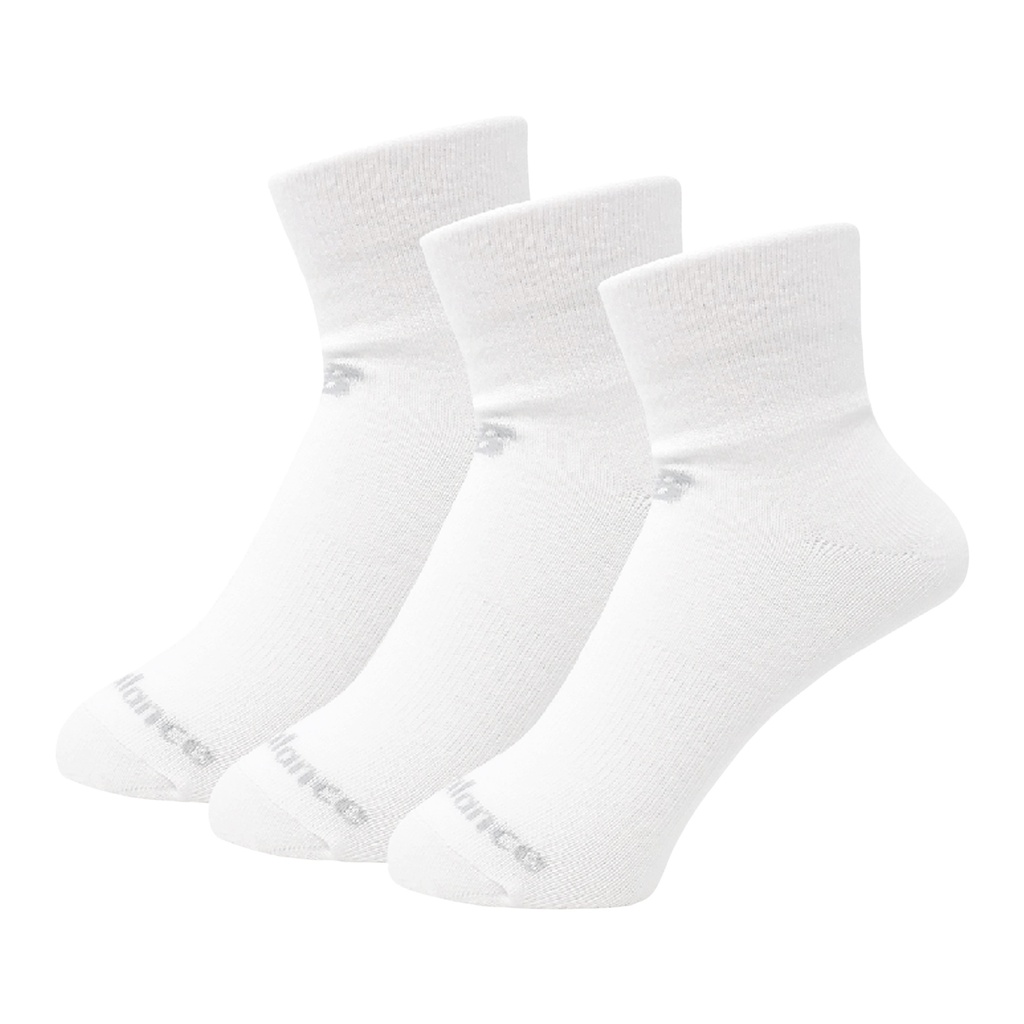 **Media Alta New Balance Performance Cotton Flat Knit Ankle 3 Pack Blanco