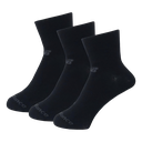 Medias Altas Performance Cotton Flat Knit Ankle 3 Pack Negro