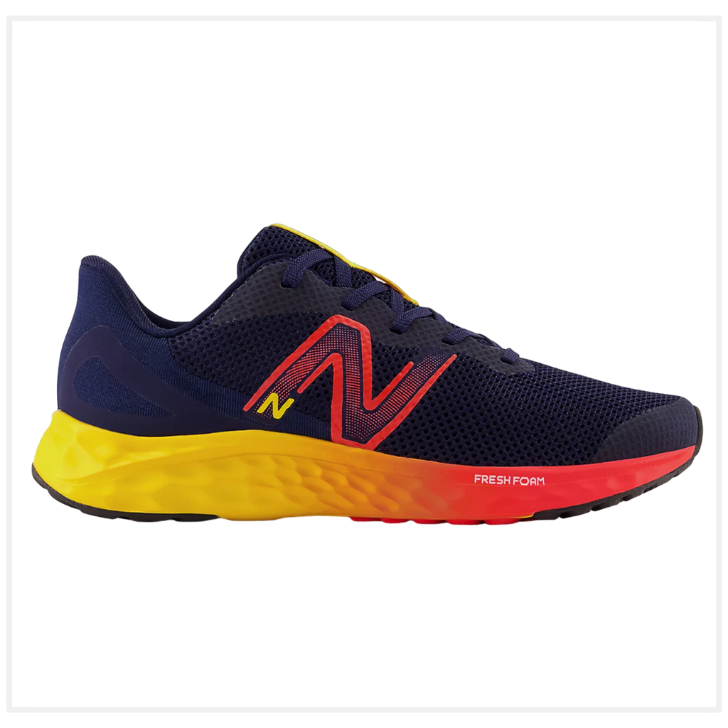 Zapato de Niño New Balance Fresh Foam Arishi v4 Azul Marino/Anaranjado**