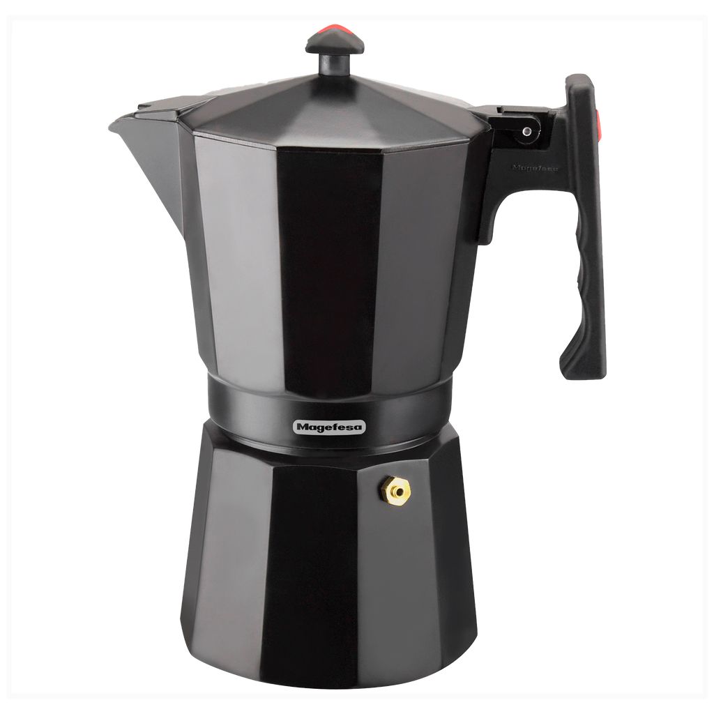Cafetera Greca Magefesa Aluminio Negra 6 Tazas