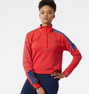 Camiseta M/L de Mujer New Balance Accelerate Pacer Half Zip Azul (copiar)