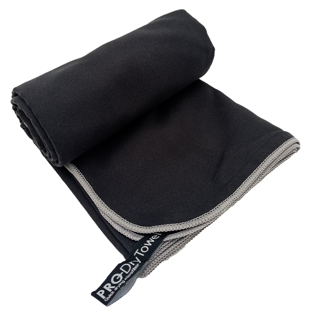 [67535] Toalla de Microfibra K6 (M) (NEGRO Y GRIS)