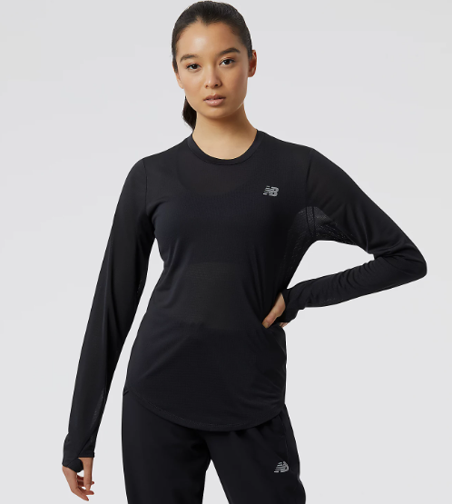 Camiseta manga larga Mujer New Balance Accelerate Negro (8 unidades)