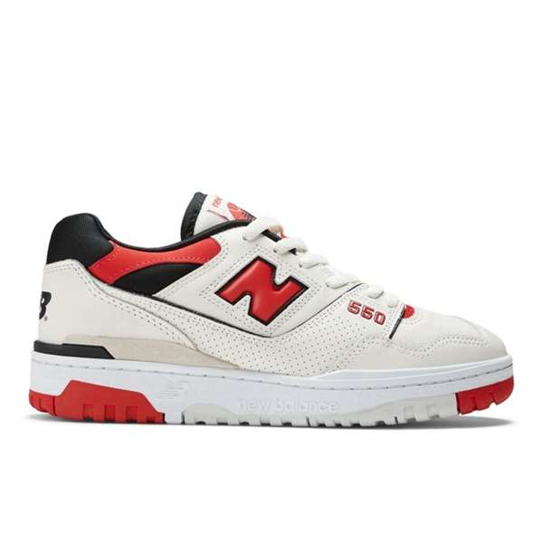 Zapato Lifestyle New Balance 550 Blanco y Rojo (12 pares)