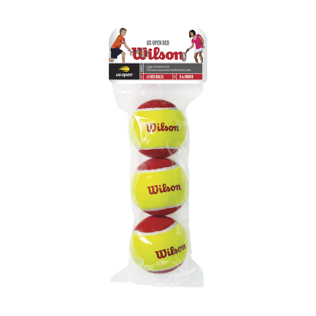 [WRT137000] Tennis Balls x3 Wilson Transition Red Dot