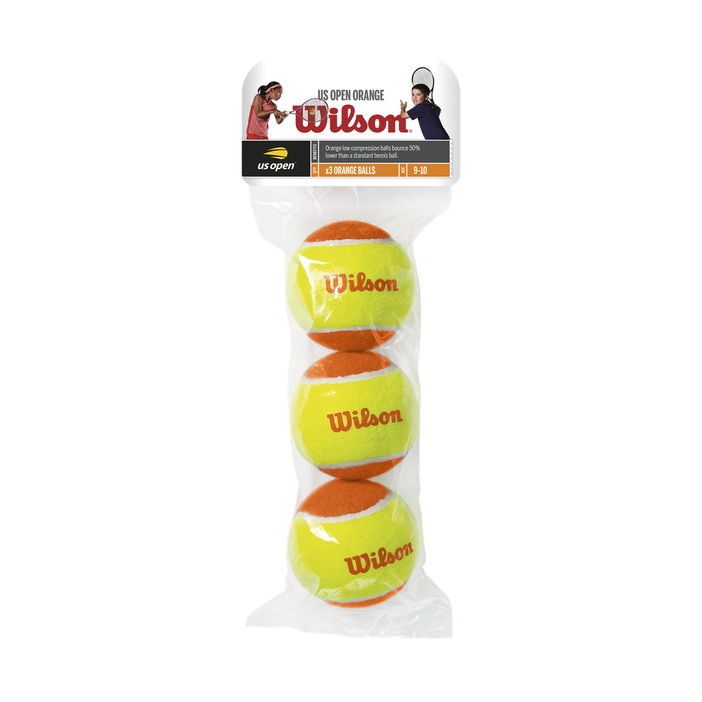 [WRT1373] Tennis Balls x3 Wilson Transition Orange Dot