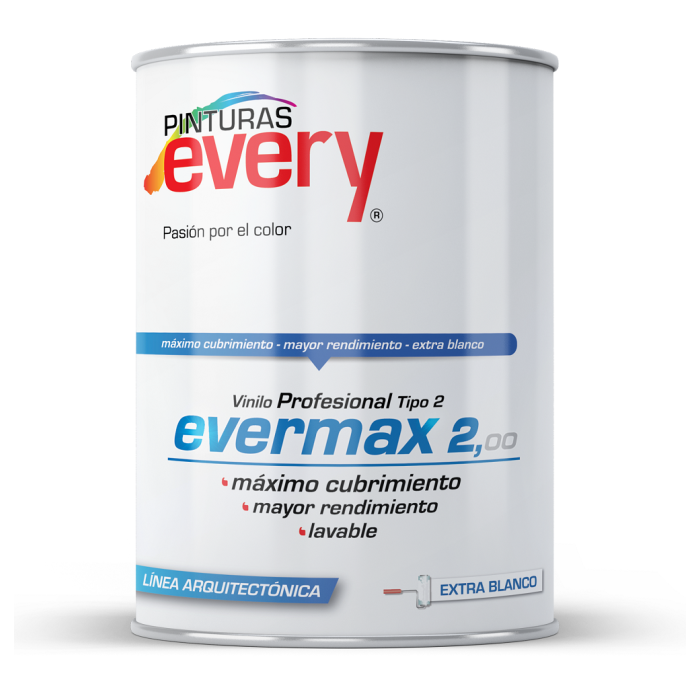 [C-748-1/1] Pintura Vinilo Every Evermax Tipo 2 1 Galón (AMARILLO)