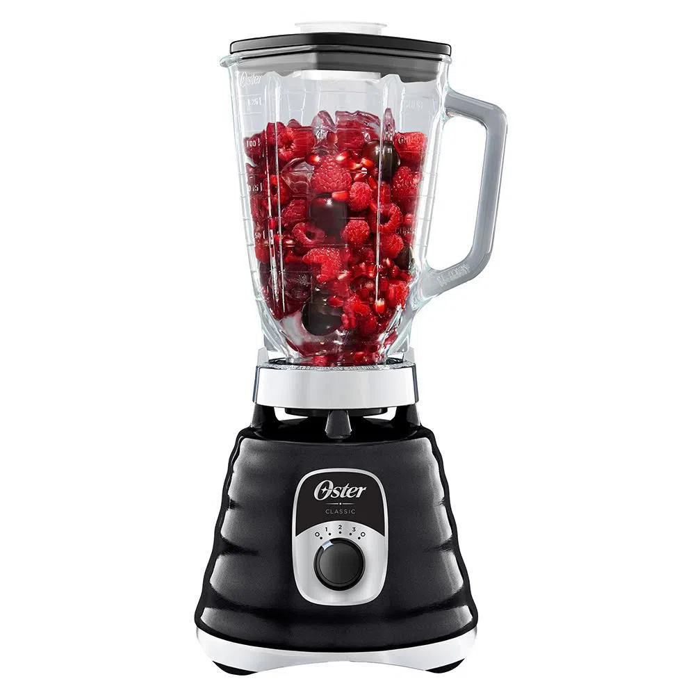 [2114092] Licuadora Clásica Oster con Vaso de Vidrio y Control Giratorio 1.25 Litros 700W (NEGRO)